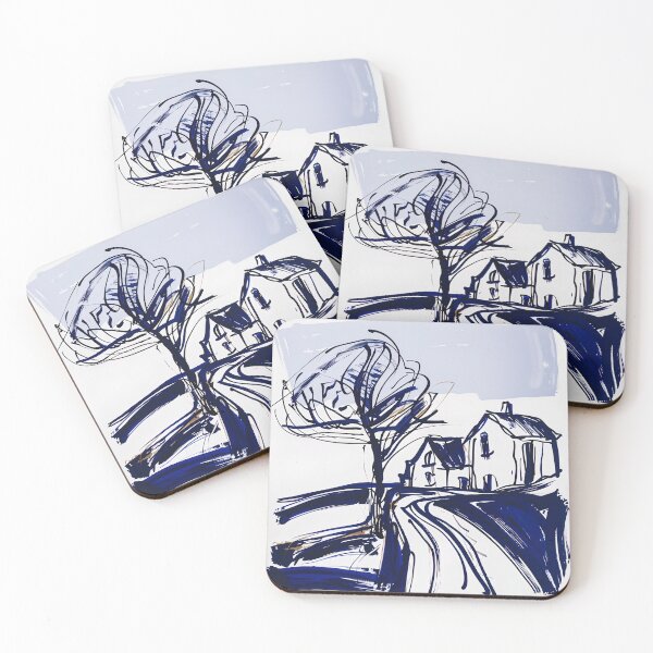 Item preview, Devonshire, UK - Blue Abstract Art designed and sold by shadow-bloom.