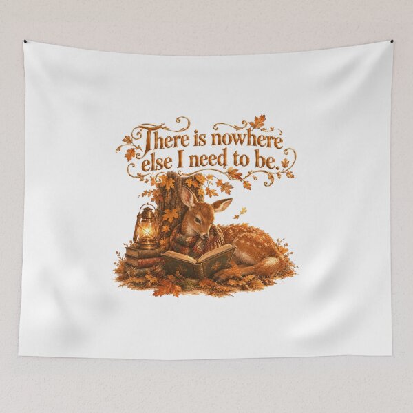 Item preview, There Is Nowhere Else I Need To Be Vintage Deer Fall Bookish designed and sold by AQUILAKREO.