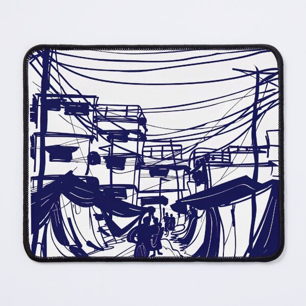 Item preview, Dhaka, Bangladesh - Blue Abstract Art designed and sold by shadow-bloom.