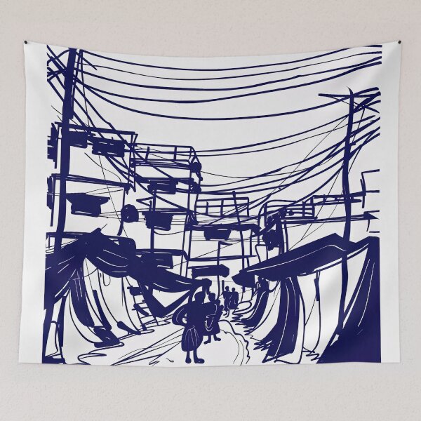 Item preview, Dhaka, Bangladesh - Blue Abstract Art designed and sold by shadow-bloom.