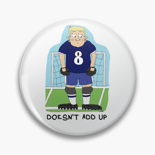 Item preview, Doesn’t Add Up Sticker | Funny Big Goalkeeper Soccer Meme designed and sold by MyxaART.