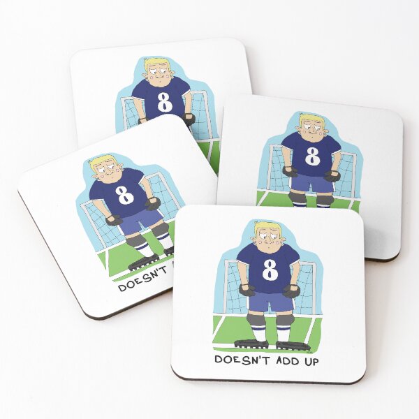 Item preview, Doesn’t Add Up Sticker | Funny Big Goalkeeper Soccer Meme designed and sold by MyxaART.
