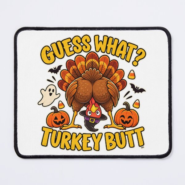 Item preview, Guess What Turkey Butt Funny Halloween Thanksgiving Mashup Art designed and sold by DesignArtist.ia.