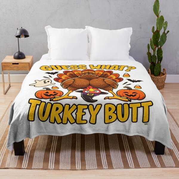 Item preview, Guess What Turkey Butt Funny Halloween Thanksgiving Mashup Art designed and sold by DesignArtist.ia.