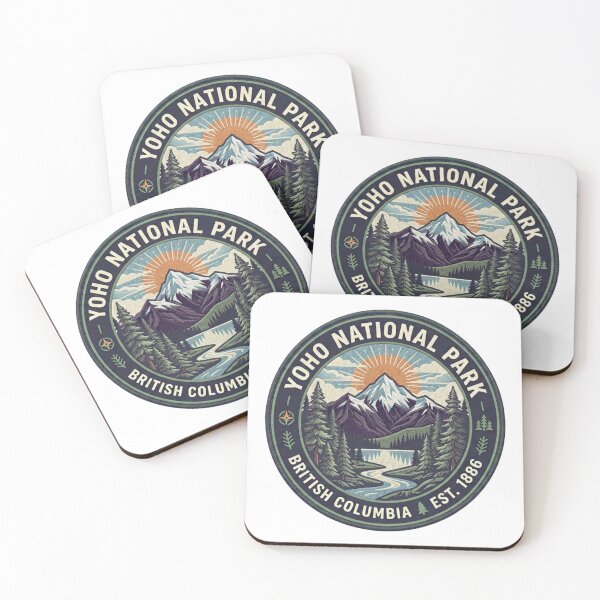 Item preview, Retro Vintage Yoho National Park Outdoor Badge Illustration designed and sold by GabeMountainArt.