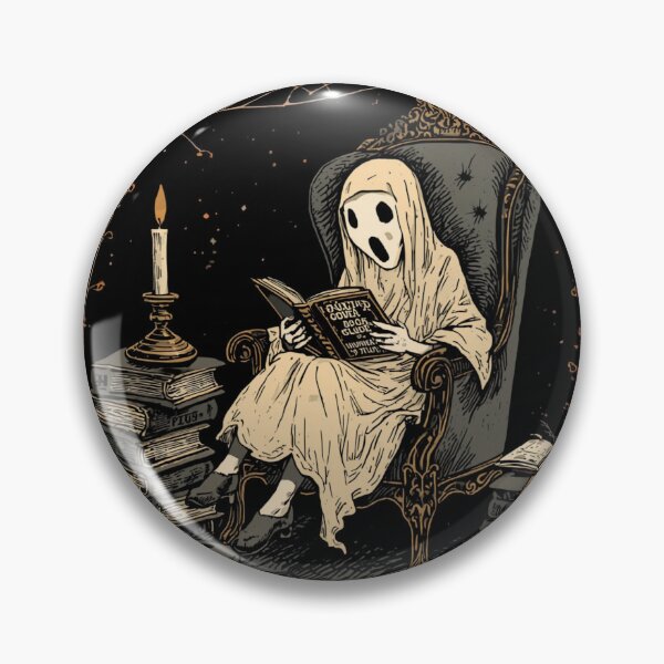 Item preview, Cozy Gothic Reader Ghost designed and sold by ChicTrendz.