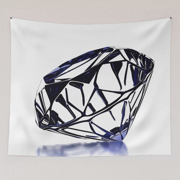 Item preview, Diamond jewel - Blue Abstract Art designed and sold by shadow-bloom.