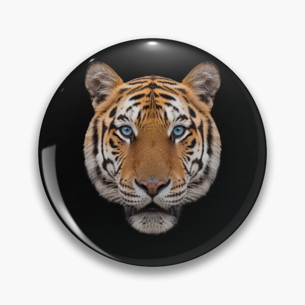 Item preview, Tiger Face Portrait Blue Eyes Big Cat Wild Art designed and sold by cabana.space.