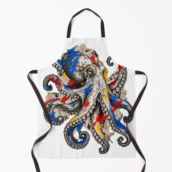 Item preview, Majestic Octopus Among Ink, Cutouts, and Chromatic Currents designed and sold by Honu2025.