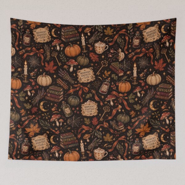 Item preview, Midnight Harvest Club Dark Academia Autumn Magic Pattern designed and sold by NinaVibeStudio.