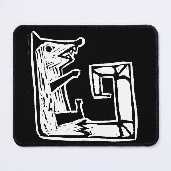 Item preview, Opossum Linocut - White designed and sold by BasicArtChick.