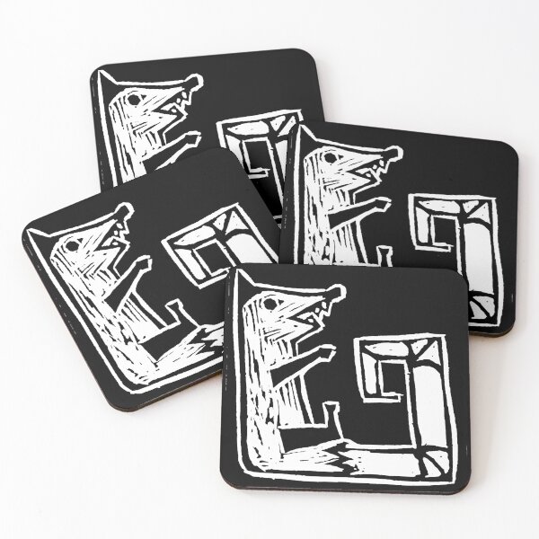 Item preview, Opossum Linocut - White designed and sold by BasicArtChick.