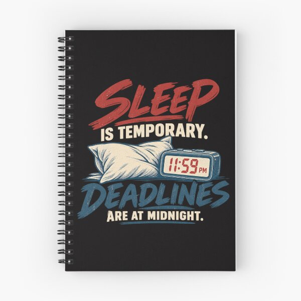 Item preview, Sleep Is Temporary Deadlines Are at Midnight – Funny College Student Design designed and sold by Tadeusz1.