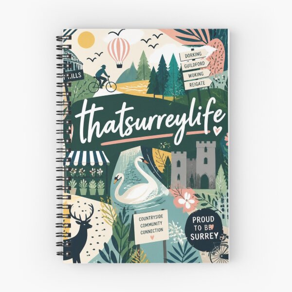 Item preview, That Surrey Life – Colourful Surrey England Countryside Illustration designed and sold by ThatSurreyLife.