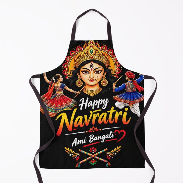 Item preview, Happy Navratri Ami Bangali – Colorful Garba & Goddess Festival T-Shirt designed and sold by everyone cloth house.