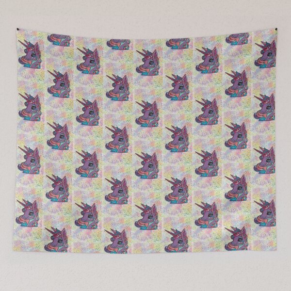 Item preview, Rainbow Unicorn Illustration - Colorful Pastel Fantasy Design designed and sold by chuckletuckle.