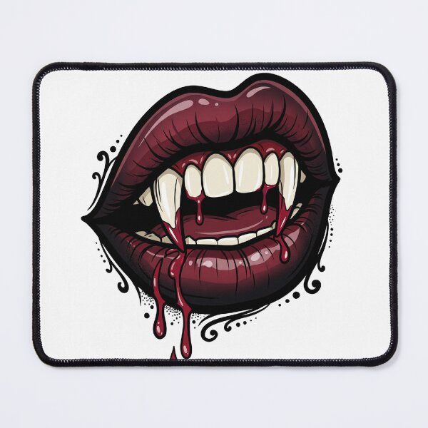 Item preview, Gothic Vampire Lips - Neo Traditional Bloody Fangs Halloween designed and sold by HappyHarmony40.