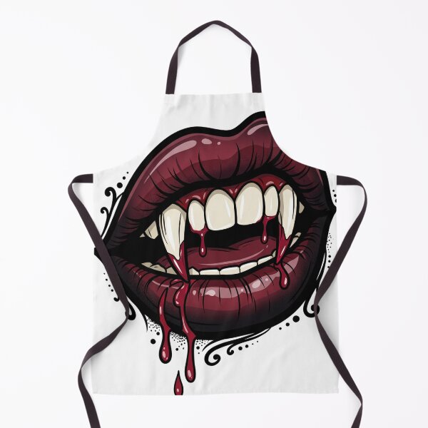 Item preview, Gothic Vampire Lips - Neo Traditional Bloody Fangs Halloween designed and sold by HappyHarmony40.