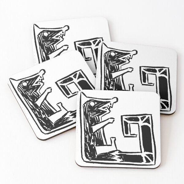 Item preview, Opossum Linocut - Black designed and sold by BasicArtChick.