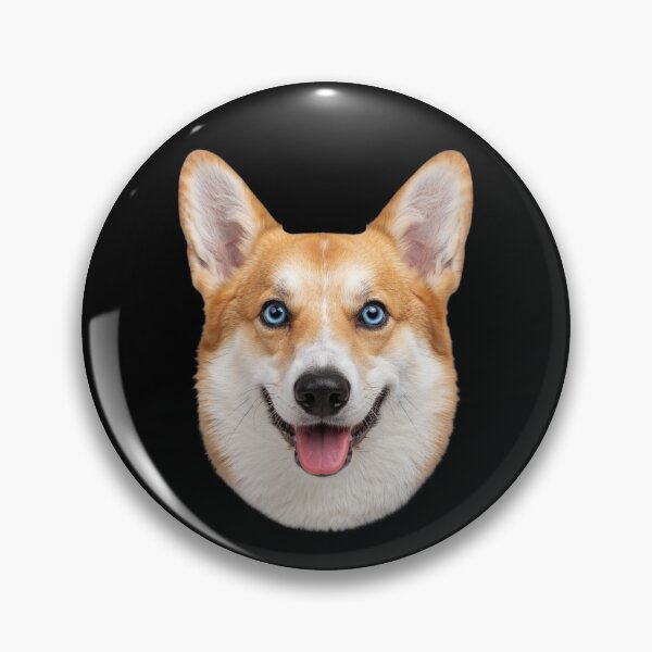 Item preview, Corgi Dog Face Blue Eyes Smiling Puppy Dog Art designed and sold by cabana.space.