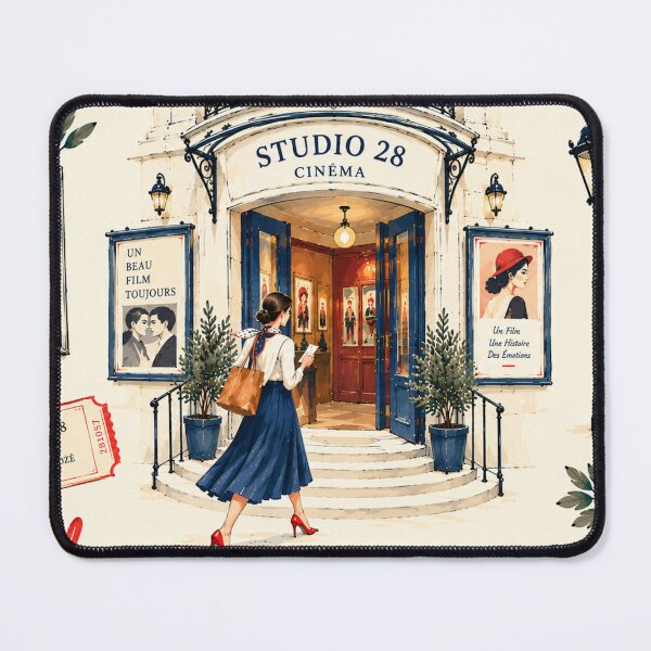 Item preview, Montmartre Cinema Poster Print, Impressionist Pattern designed and sold by CARRAANN.