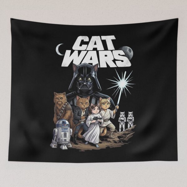 Item preview, Cat Wars Vintage Funny Space Cat Parody designed and sold by shiftyourbarrie.