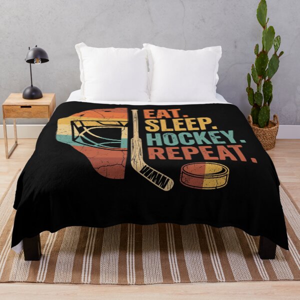 Item preview, Copy of  wihte backgrouEat Sleep Hockey Repeat Funny Boys Hockey Player  designed and sold by Designart68.