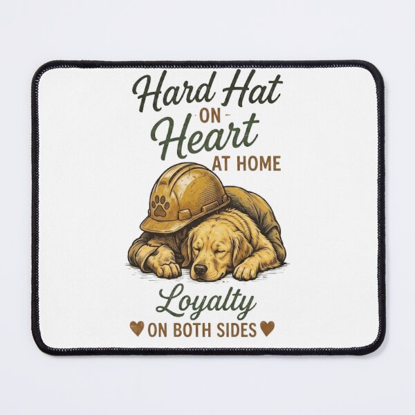Item preview, Hard Hat On Heart At Home Dog designed and sold by GiggleInkTees.