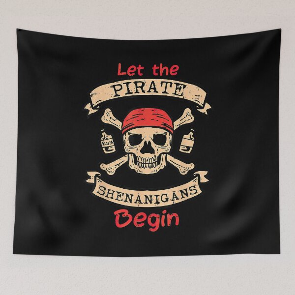 Item preview, Let The Pirate Shenanigans Begin Skull Rum Shirt designed and sold by Phirivey.