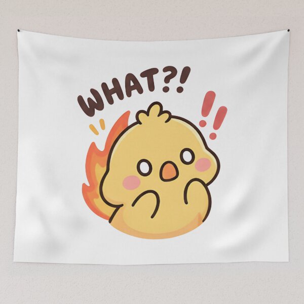 Item preview, What?! Shocked Fire Duck - Funny Panic Meme designed and sold by Duck lovers.