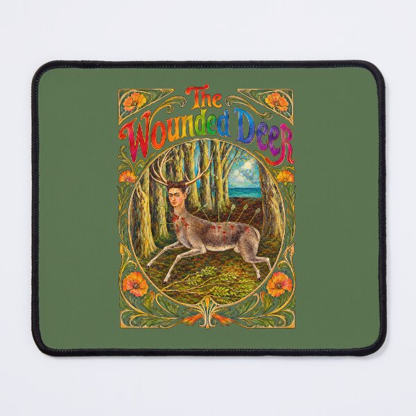 Item preview, Frida Kahlo Wounded Deer Forest Art Nouveau designed and sold by TeeARTHY.