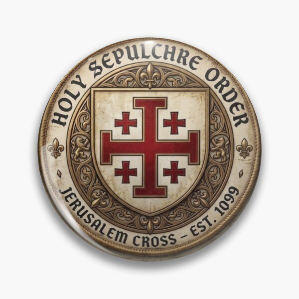 Item preview, Medieval Holy Sepulchre Coat of Arms - Knightly Heraldic Crest designed and sold by ElNiro.