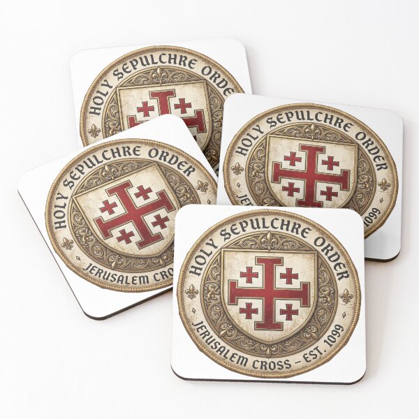 Item preview, Medieval Holy Sepulchre Coat of Arms - Knightly Heraldic Crest designed and sold by ElNiro.
