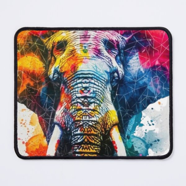 Item preview, Colorful Geometric Elephant Wall Art & Notebook Cover Design designed and sold by Galaxydesignhub.