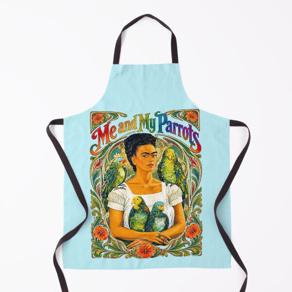 Item preview, Frida Kahlo Me and My Parrots Art Nouveau designed and sold by TeeARTHY.