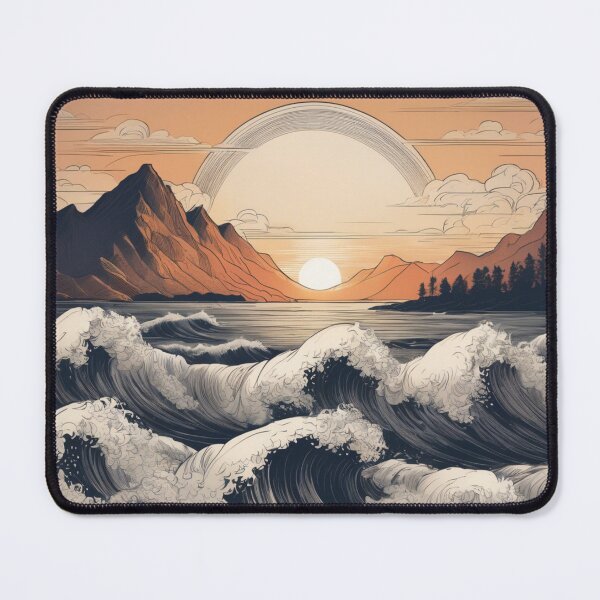 Item preview, Ocean Waves Meeting Mountains Under a Brilliant Sun. designed and sold by MissYouONLY.