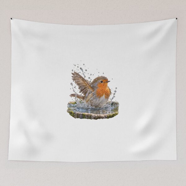 Item preview, Bird Bathing in Water – Cute Nature Wildlife Bird Splash Design designed and sold by Prince Tripathi .