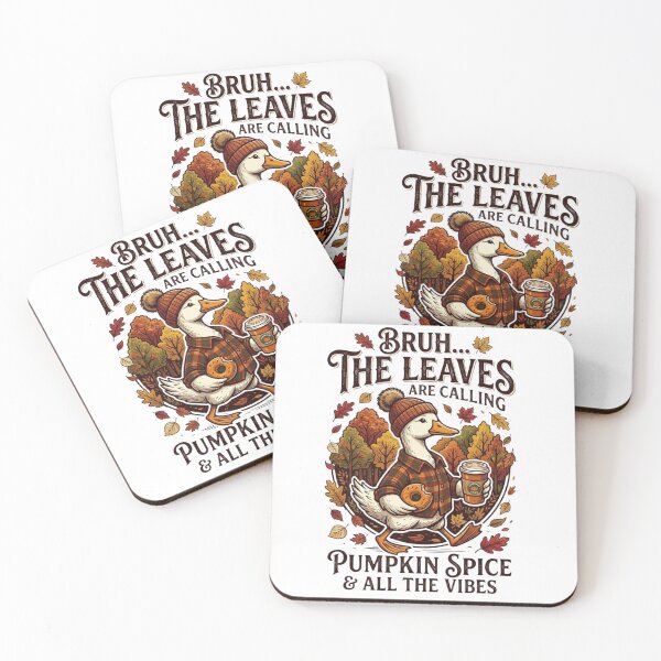 Item preview, Bruh The Leaves Are Calling Funny Fall Duck Pumpkin Spice designed and sold by designwiss.