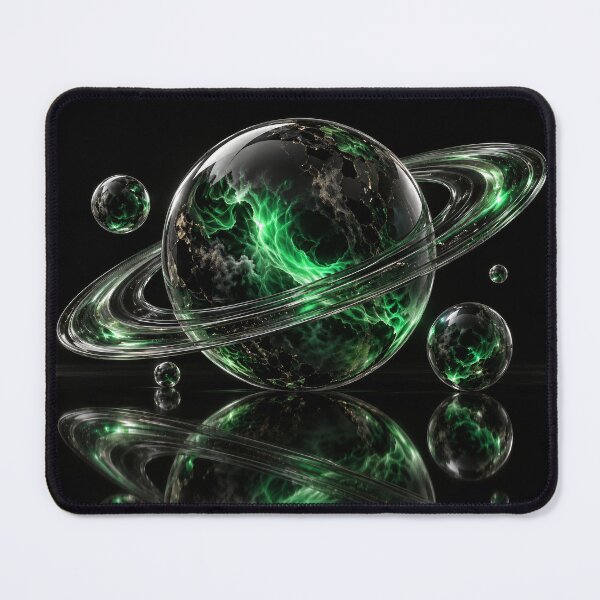 Item preview, Emerald Planet in Glass Orbit designed and sold by DansCreations42.