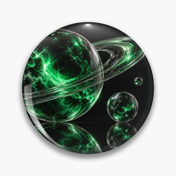 Item preview, Emerald Planet in Glass Orbit designed and sold by DansCreations42.