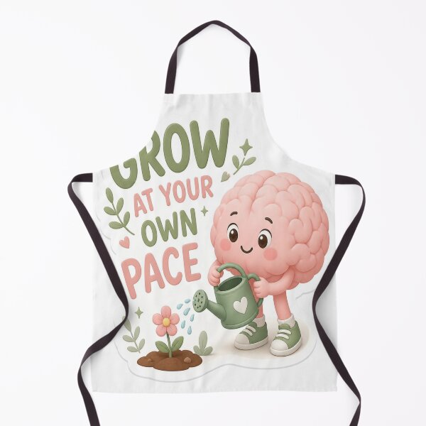 Item preview, Grow At Your Own Pace Cute Brain Mental Health Self Care Sticker designed and sold by mo-carnival.
