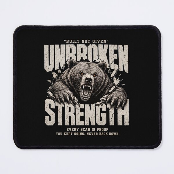 Item preview, Unbroken Strength Built Not Given Grizzly Bear Design designed and sold by MOCH- ART.