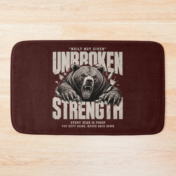 Item preview, Unbroken Strength Built Not Given Grizzly Bear Design  designed and sold by MOCH- ART.