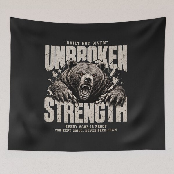 Item preview, Unbroken Strength Built Not Given Grizzly Bear Design  designed and sold by MOCH- ART.
