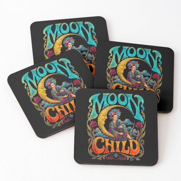 Item preview,  Frida Kahlo  black cat Moon Child Celestial designed and sold by TeeARTHY.