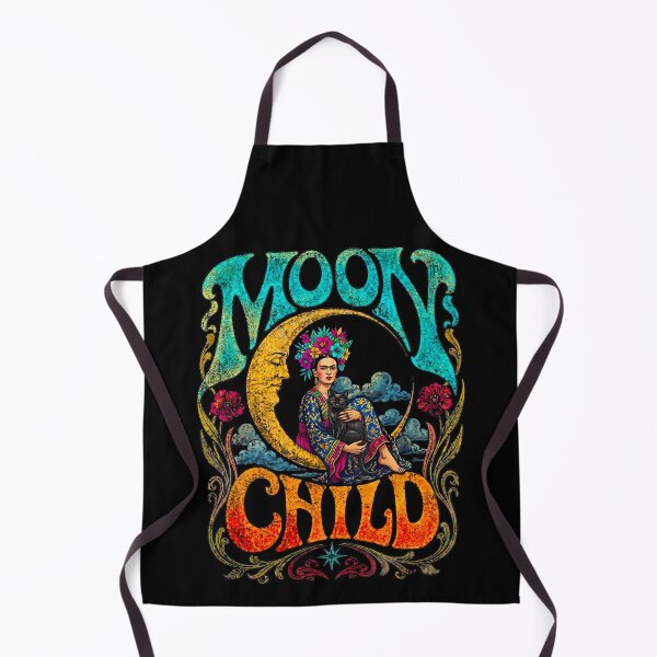 Item preview,  Frida Kahlo  black cat Moon Child Celestial designed and sold by TeeARTHY.
