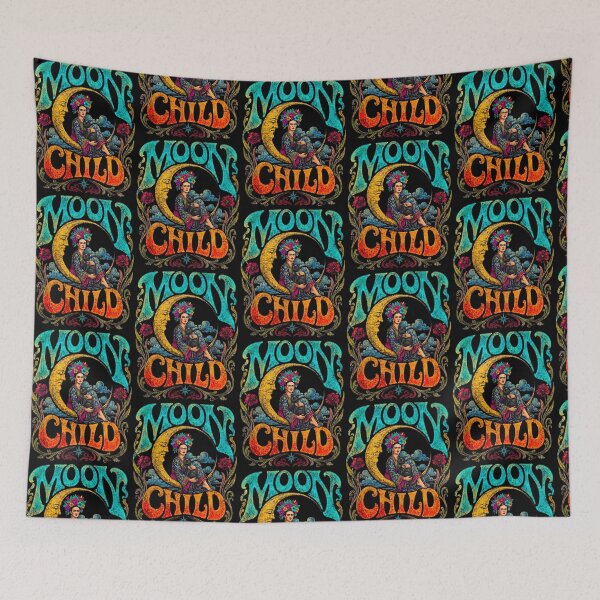 Item preview,  Frida Kahlo  black cat Moon Child Celestial designed and sold by TeeARTHY.