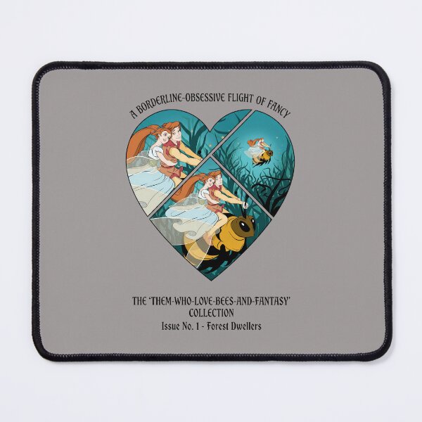 Item preview, Bee Ride Romance in Forest Heart Classic Cartoon-19th Century designed and sold by NivaaRubl.