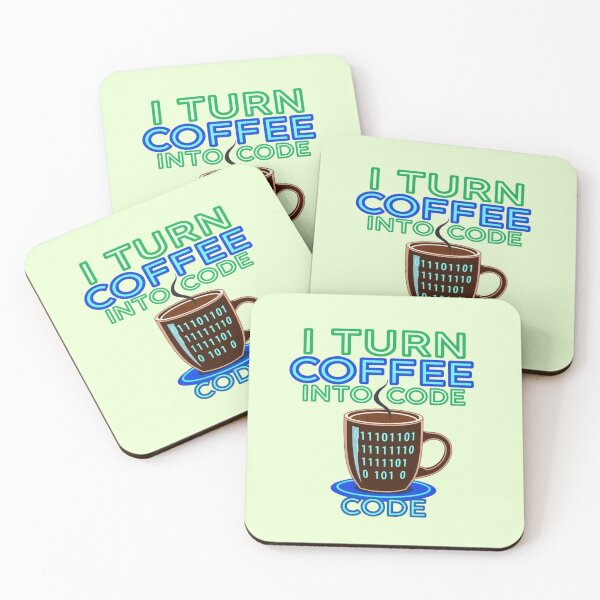 Item preview, I Turn Coffee Into Code Funny Programmer Graphic Art designed and sold by Fine-Arts-Lab.