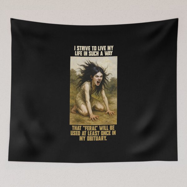 Item preview, Feral and Free - Wild Girl Living Life on Her Own Terms designed and sold by abby-thorns.